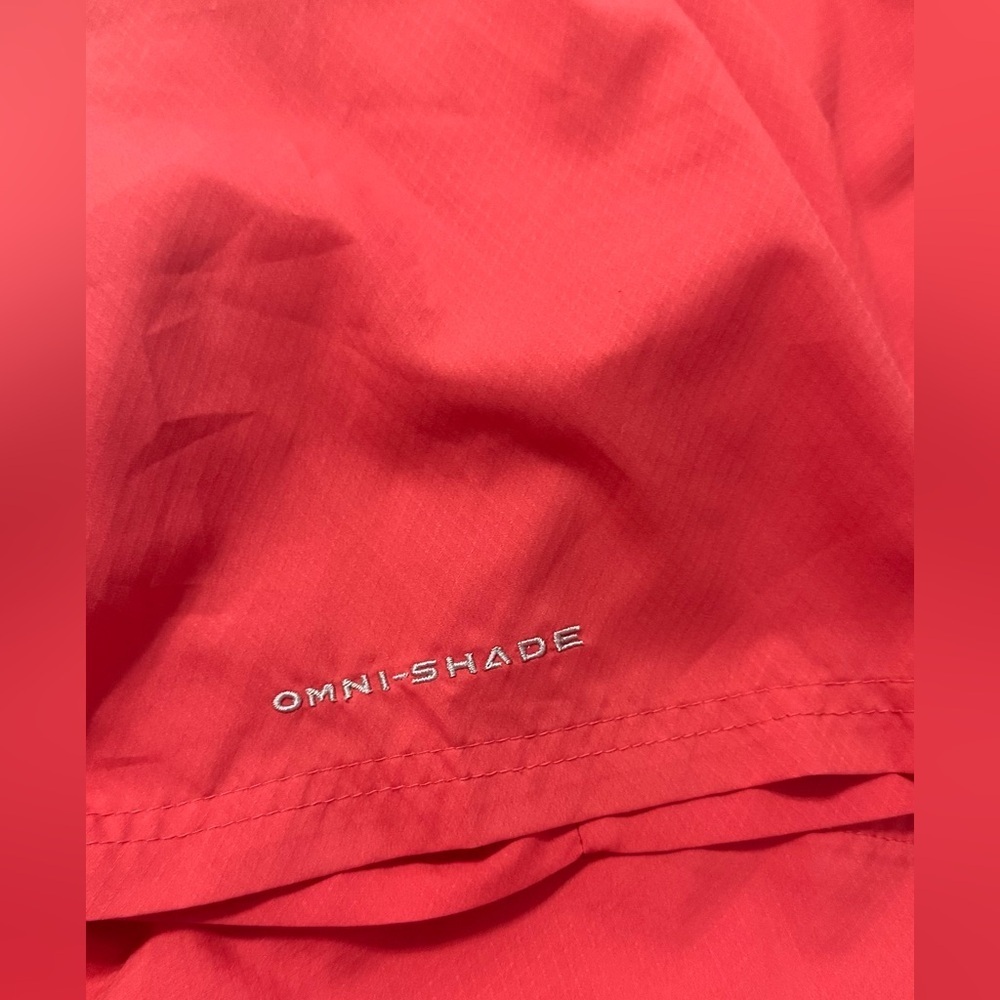 Columbia Red Casual Button Down Shirt Short Sleeves - Picture 15 of 15